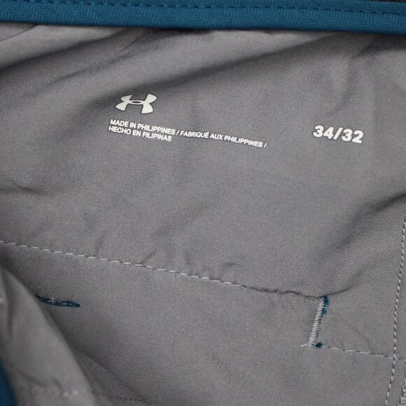 Under Armour Pants Mens 34x32 Blue UA Showdown Golf Stretch Straight Leg - Picture 10 of 13